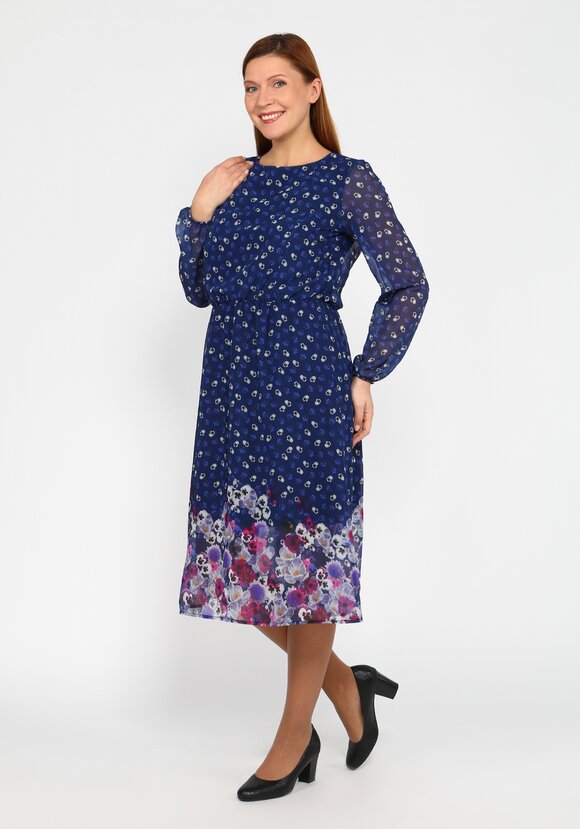 Платье с оригинальным рисунком шир.  580, рис. 1