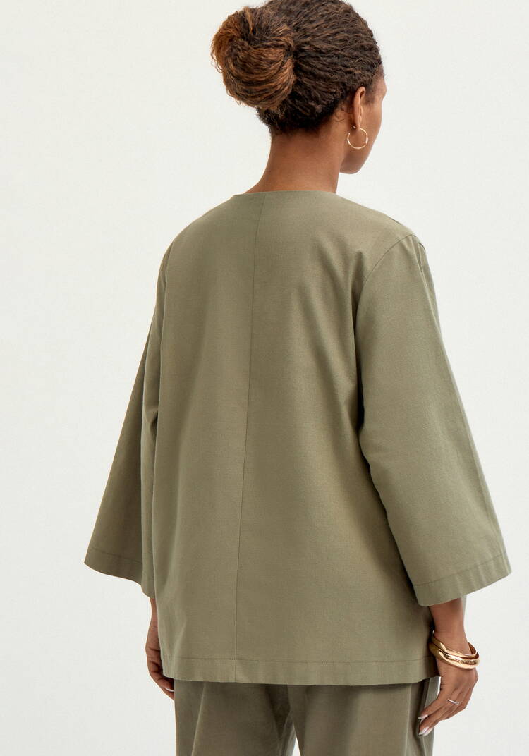 Кардиган изо льна с карманами шир.  750, рис. 10