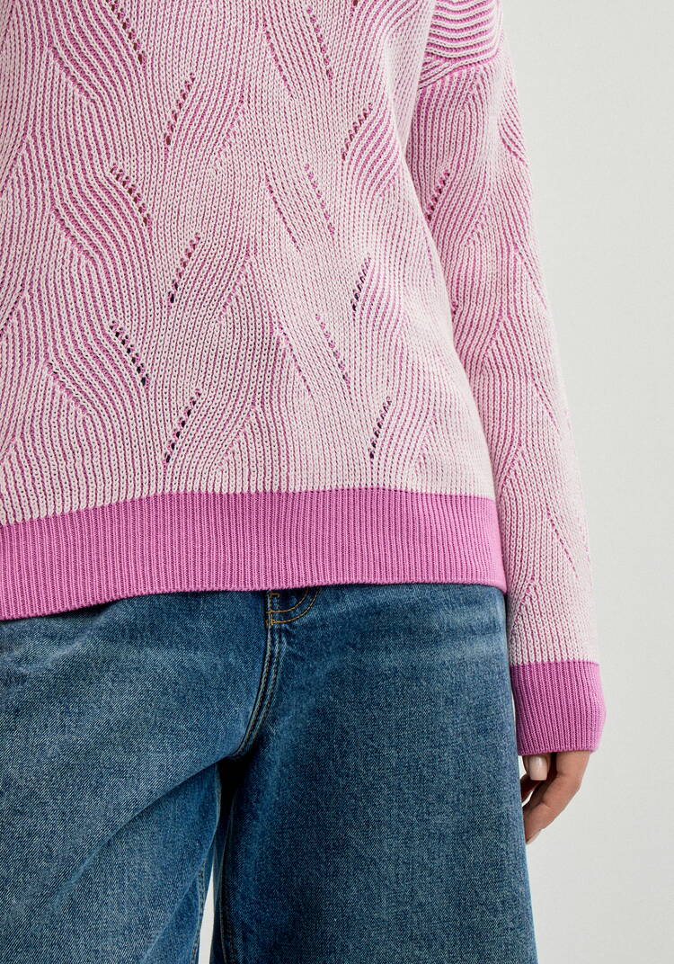 Джемпер с фактурным орнаментом шир.  750, рис. 37