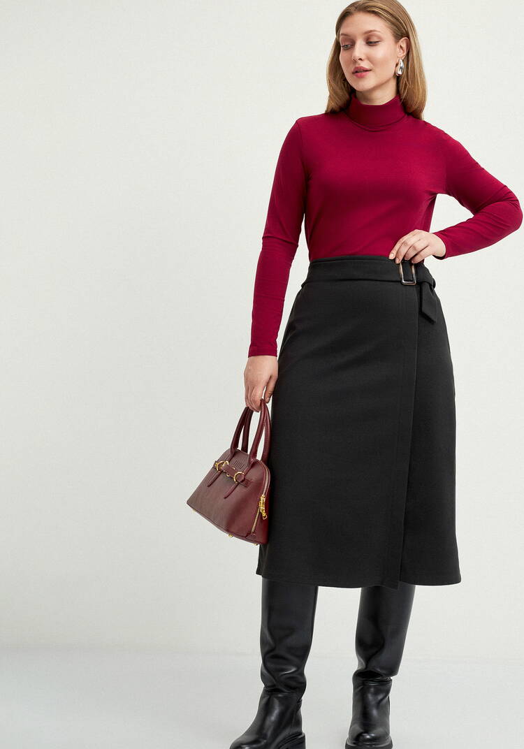 Юбка прямая с пряжкой шир.  750, рис. 9