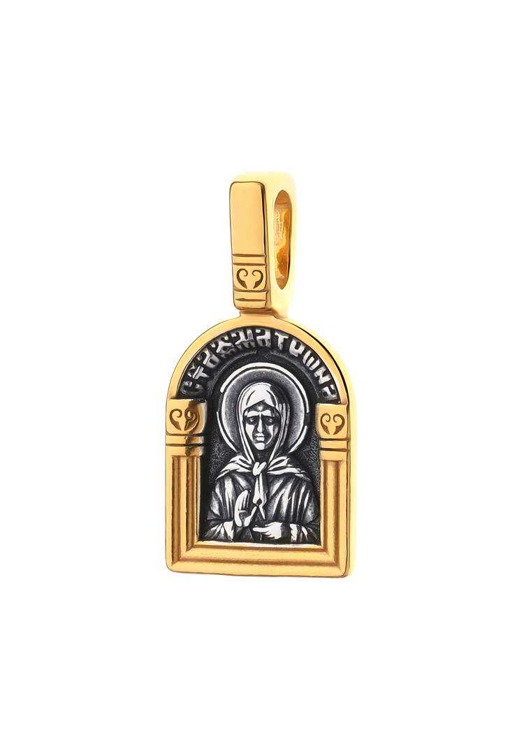 Серебряная подвеска Матрона,Ангел Хранитель шир.  750, рис. 1