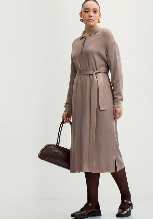 Платье поло с поясом шир.  580, рис. 1