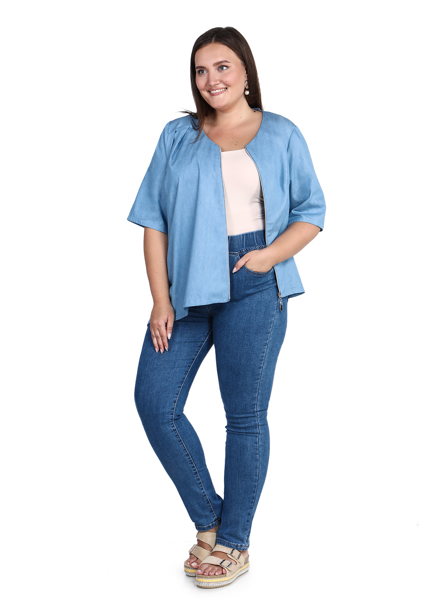 Блуза "Стильная штучка" Julia Weber, размер 48, цвет голубой - фото 2
