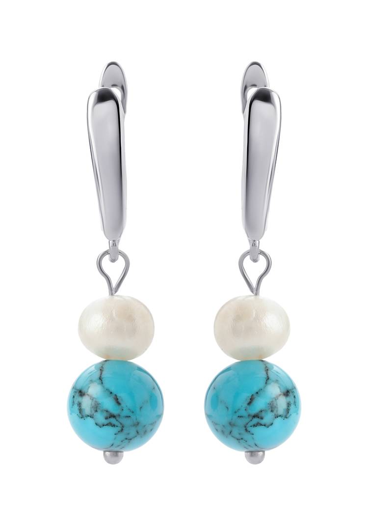 Серьги  Морской Бриз шир.  750, рис. 1