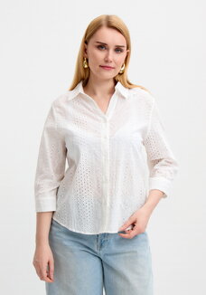 Блуза из шитья с рукавом 3/4