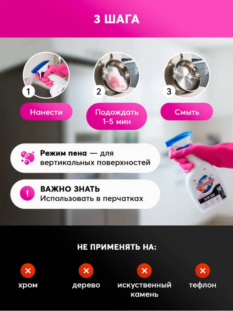 Спрей для удаления жира Экстра пена шир.  750, рис. 5