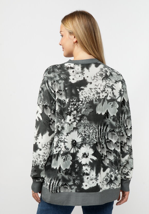 Кардиган с цветочным принтом на пyговицах шир.  580, рис. 15