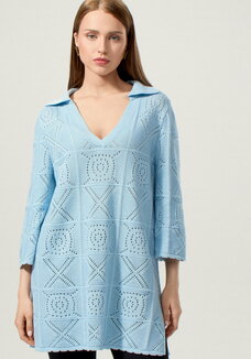 Туника с разрезами по бокам удлиненная