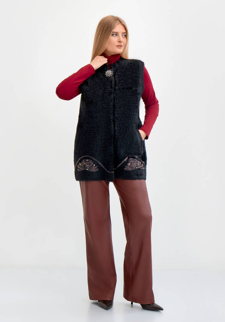 Жилетка из экомеха Розали шир.  750, рис. 9