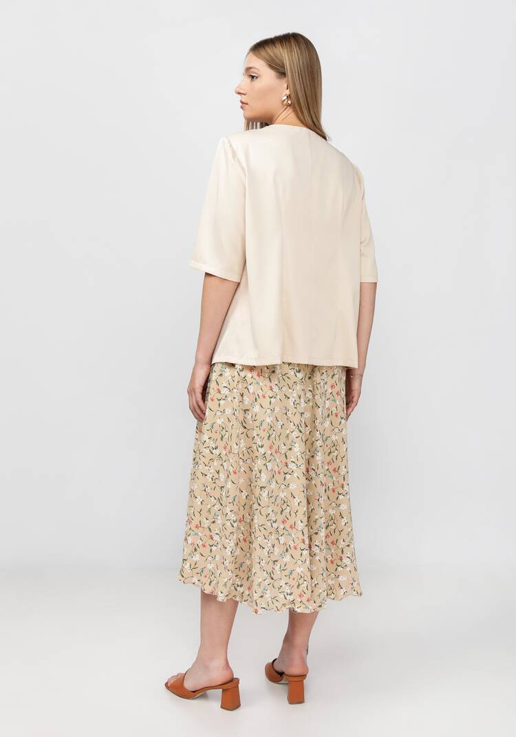 Комплект: блузат+юбка c цветочным принтом шир.  750, рис. 30