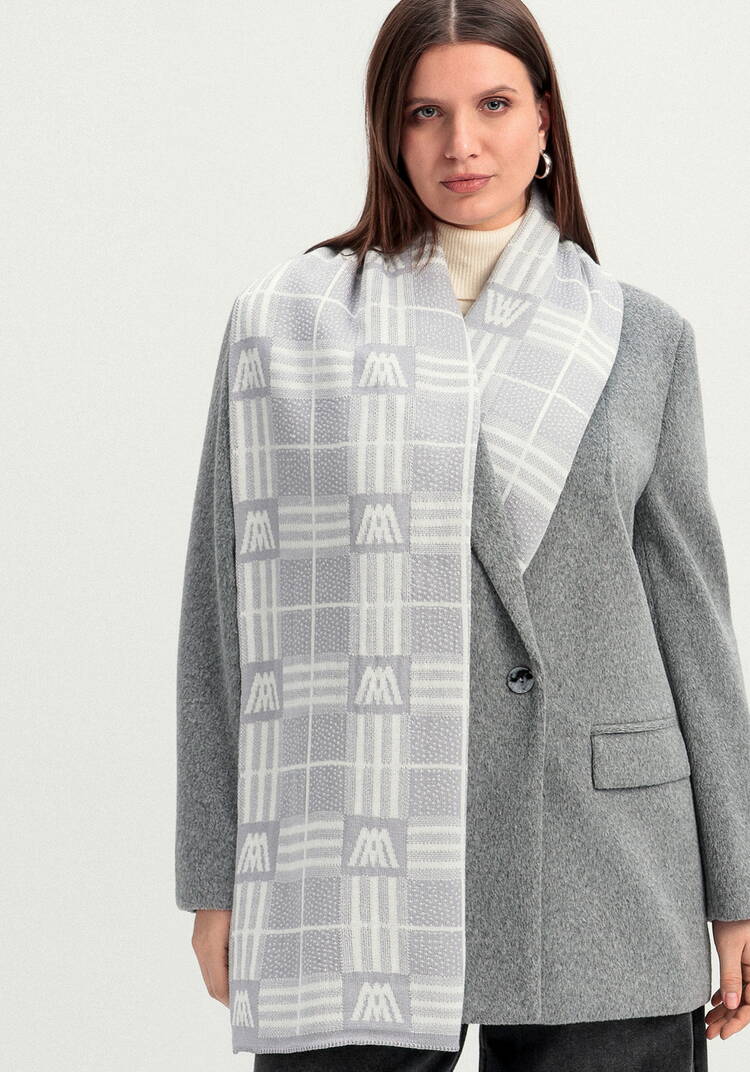 Палантин в клетку с монограммой шир.  750, рис. 12