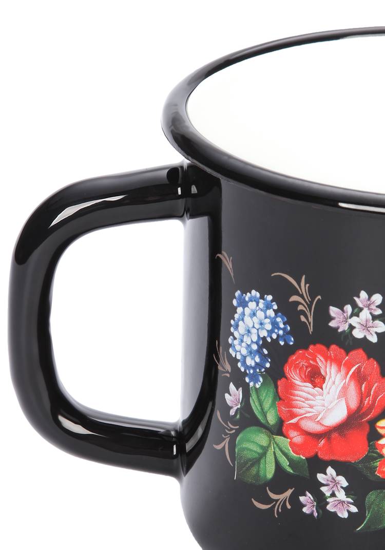 Кружка эмалированная Жостовские мотивы шир.  750, рис. 5