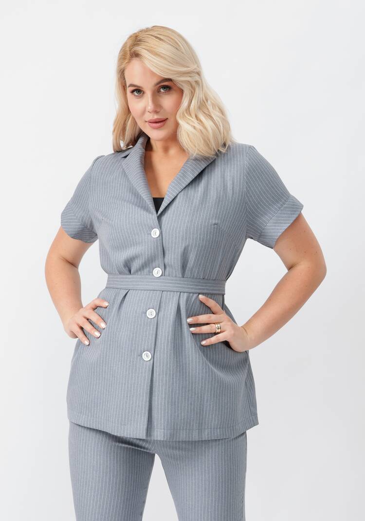 Костюм блуза и брюки в полоску шир.  750, рис. 12