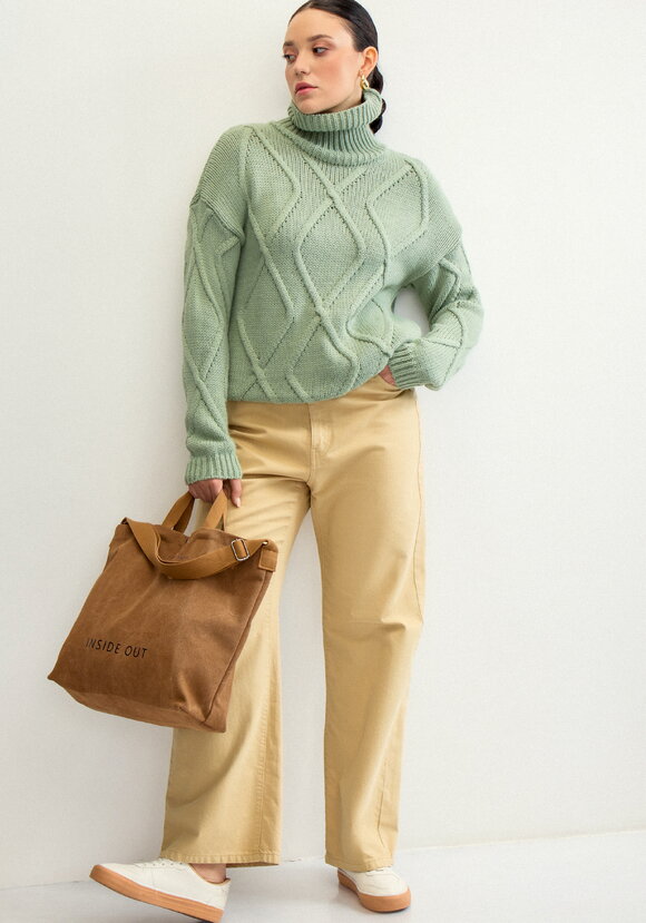 Свитер с объемными ромбами шир.  580, рис. 3