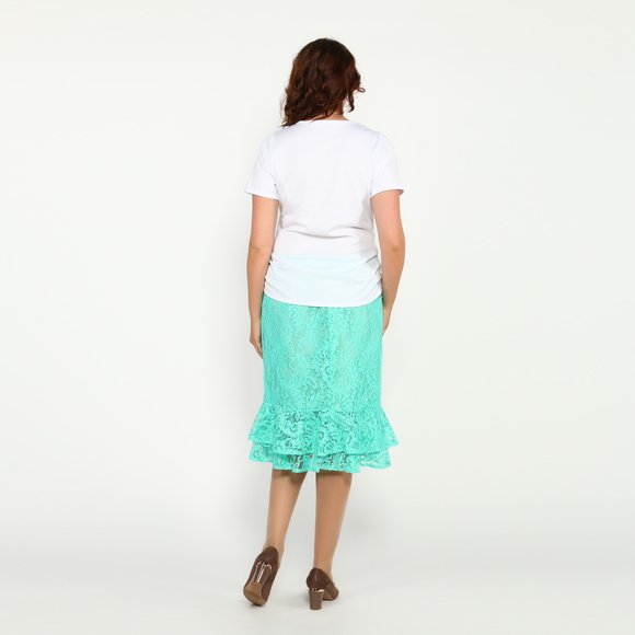 Юбка на резинке кружевная шир.  580, рис. 6