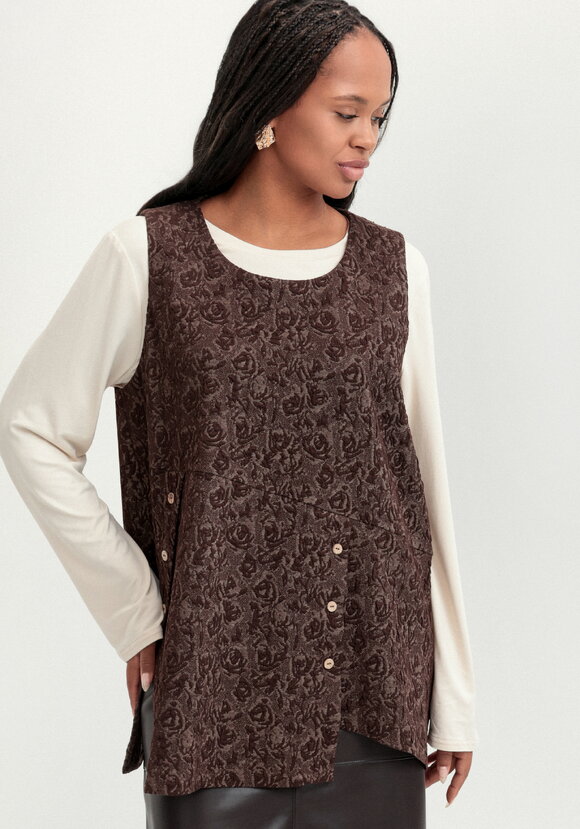 Блуза с жилетом шир.  580, рис. 1