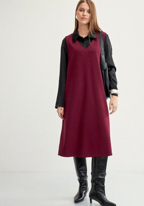 Сарафан трикотажный ,прямой с разрезами