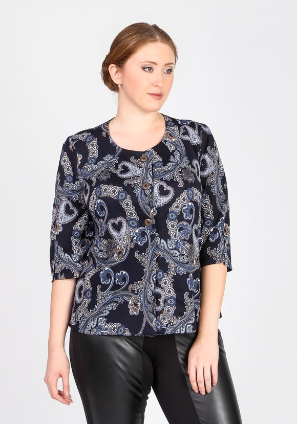 Жакет на пуговицах с округлым вырезом шир.  580, рис. 6