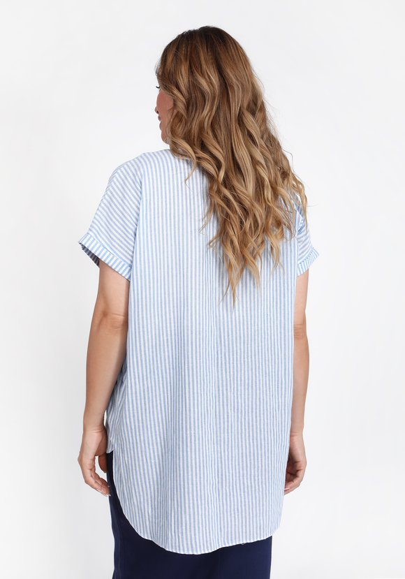 Блуза с цельнокроеным коротким рукавом шир.  580, рис. 6