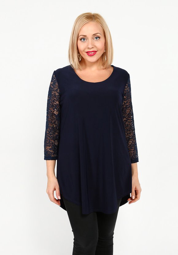 Туника с гипюровыми рукавами шир.  580, рис. 11