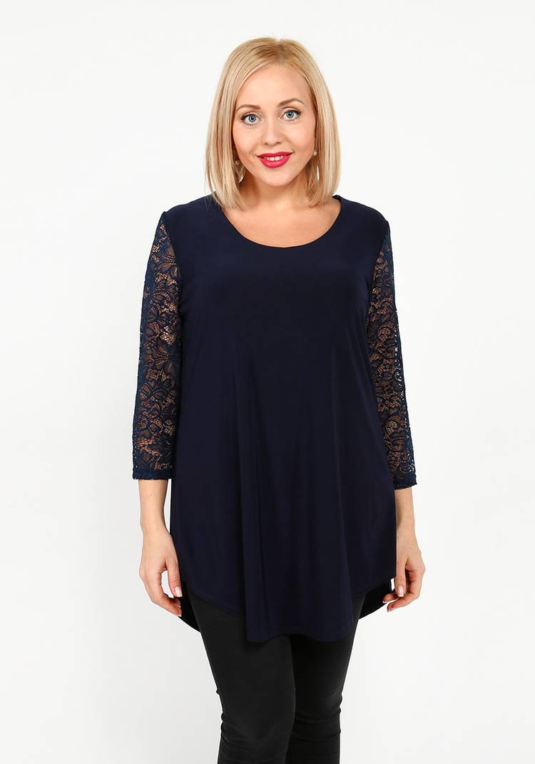 Туника с гипюровыми рукавами шир.  750, рис. 11