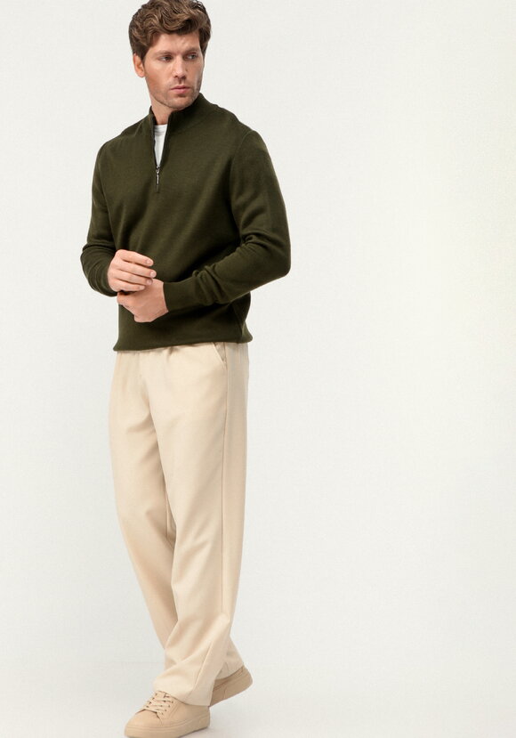 Свитер с воротником стойкой на молнии шир.  580, рис. 2