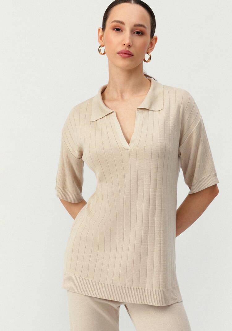 Поло удлиненное с вертикальной полосой шир.  750, рис. 7