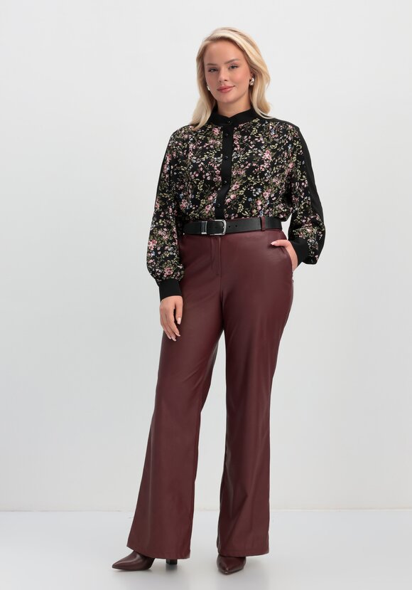 Блуза комбинированная прямого кроя шир.  580, рис. 9