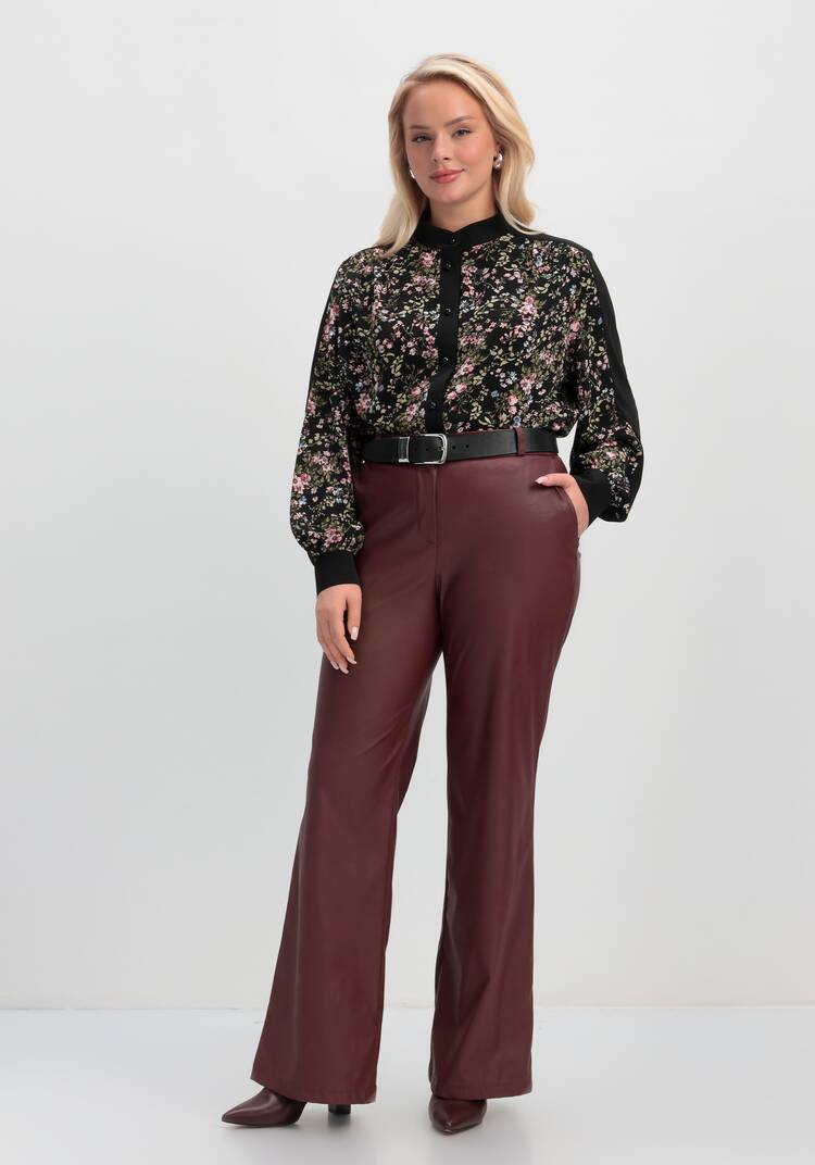 Блуза комбинированная прямого кроя шир.  750, рис. 9