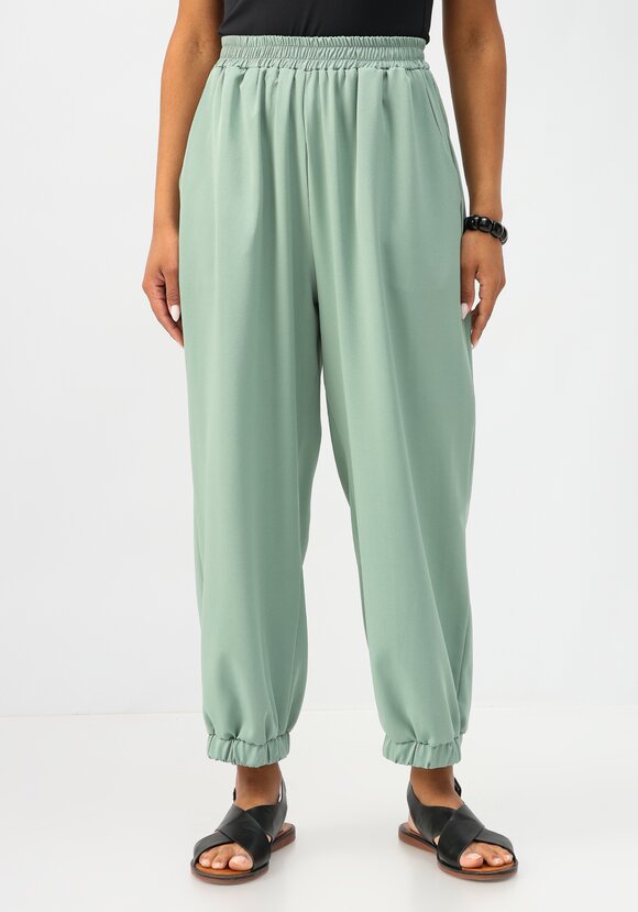 Брюки бананы на резинке с карманами шир.  580, рис. 36