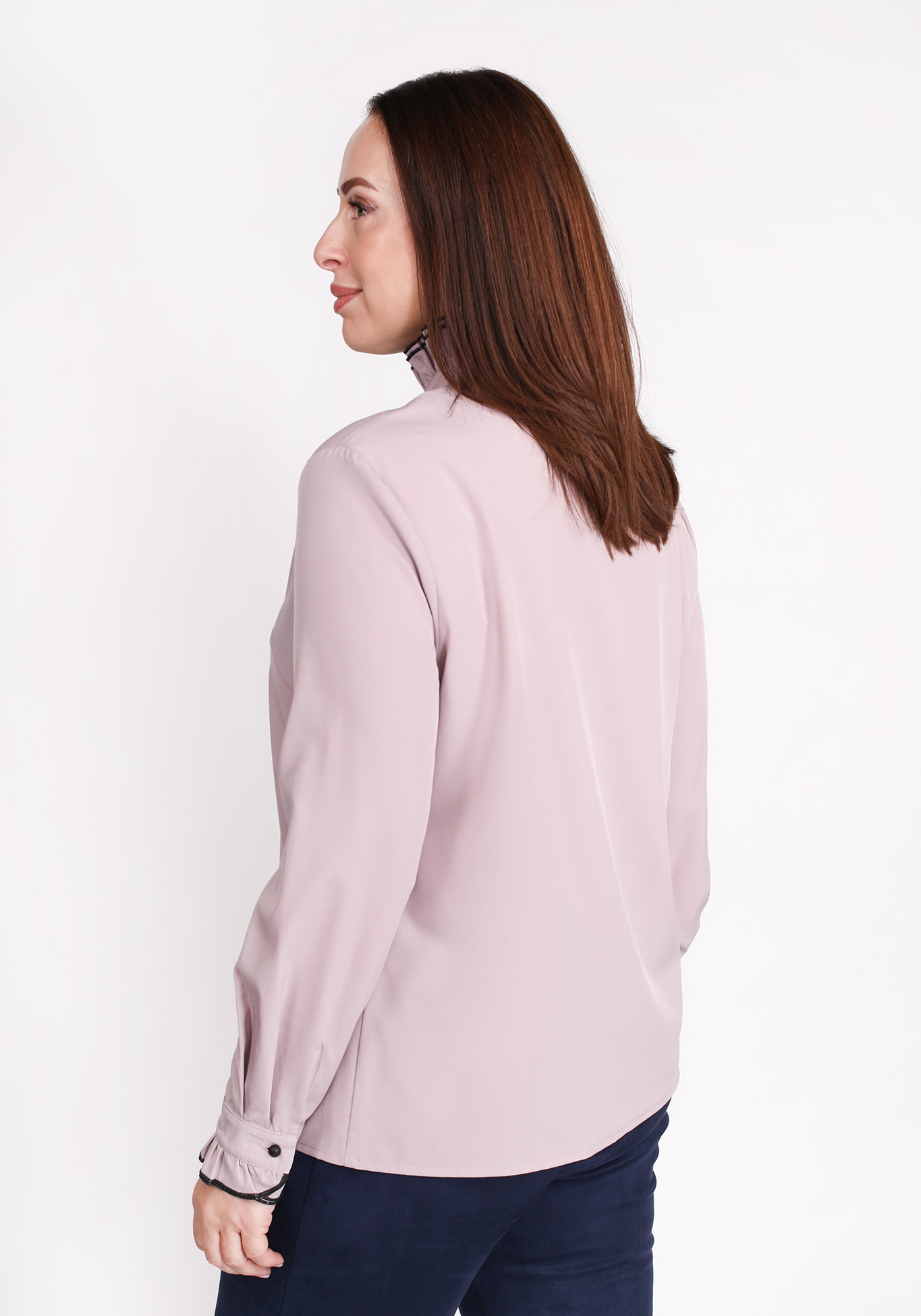 Блуза с двойной рюшей Victoria, размер 50, цвет белый - фото 6