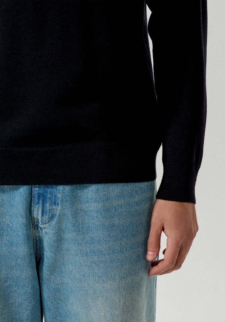 Свитер базовый с высоким воротом шир.  750, рис. 5