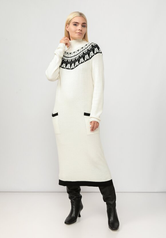 Платье вязаное со скандинавским рисунком шир.  580, рис. 9