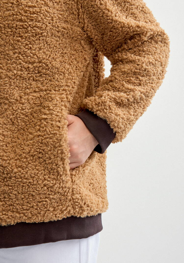 Бомбер на молнии в стиле тедди шир.  750, рис. 20