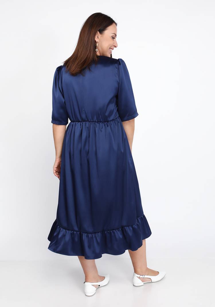 Платье с защипами на плечах и воланом на юбке шир.  750, рис. 7