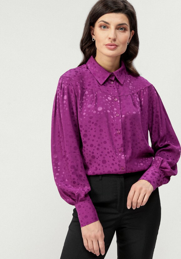 Блуза с шелковым рисунком в переплетении шир.  580, рис. 4