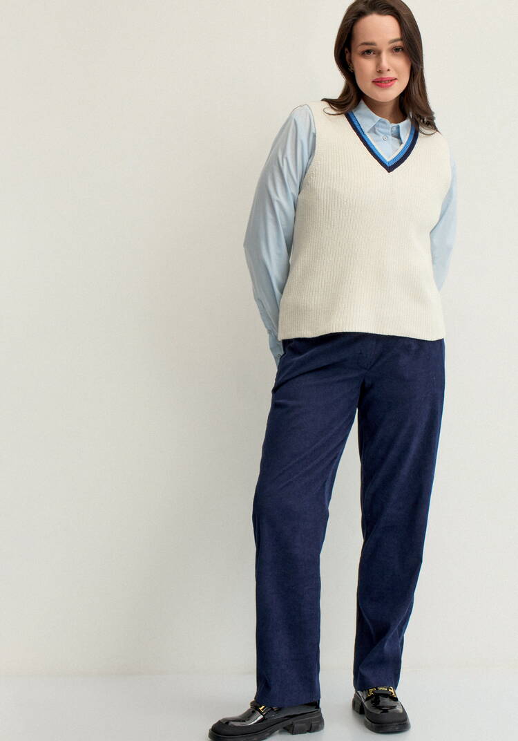 Брюки вельветовые со стразами на кармане шир.  750, рис. 11