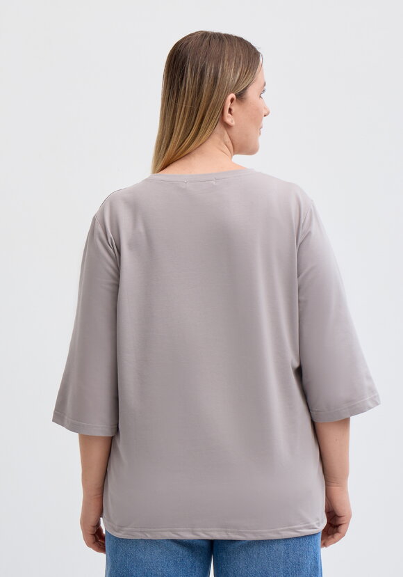 Блуза на кулиске с принтом шир.  580, рис. 21