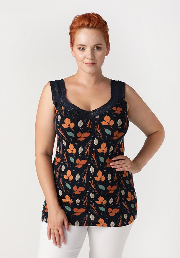 Майка из хлопка с кружевом Аэлита шир.  580, рис. 18