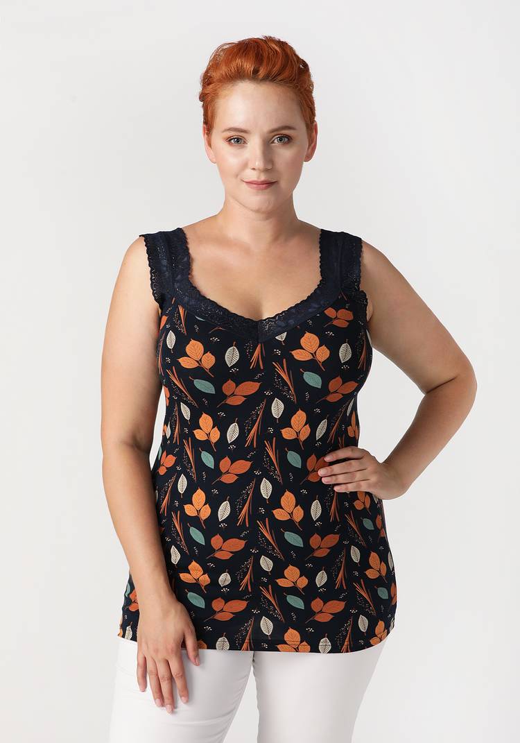 Майка из хлопка с кружевом Аэлита шир.  750, рис. 18