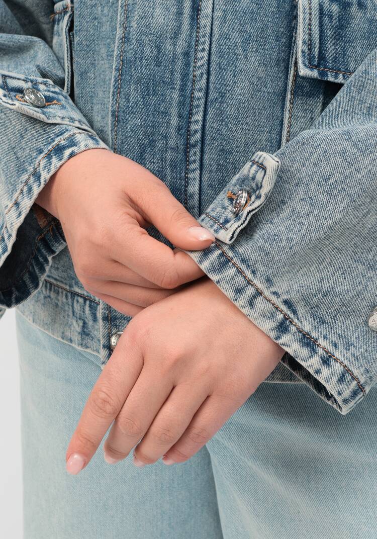 Джинсовая куртка Кейт шир.  750, рис. 11