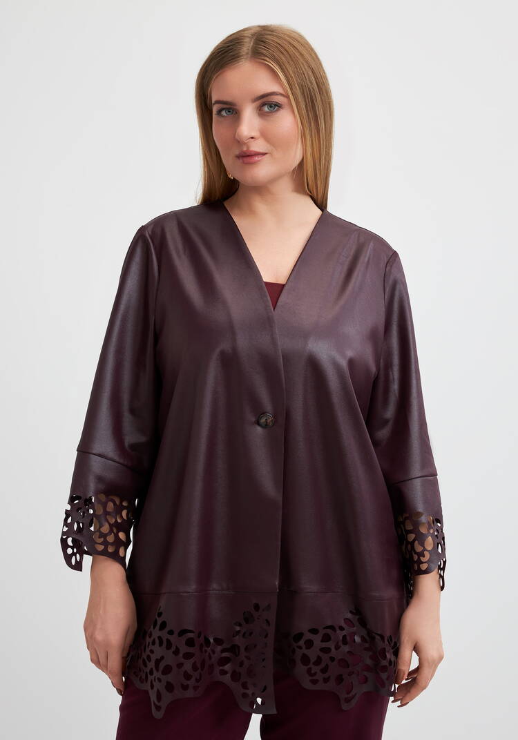 Кардиган с ажурным рисунком шир.  750, рис. 4