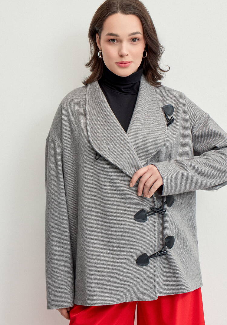 Пиджак с асимметричной застёжкой шир.  750, рис. 24