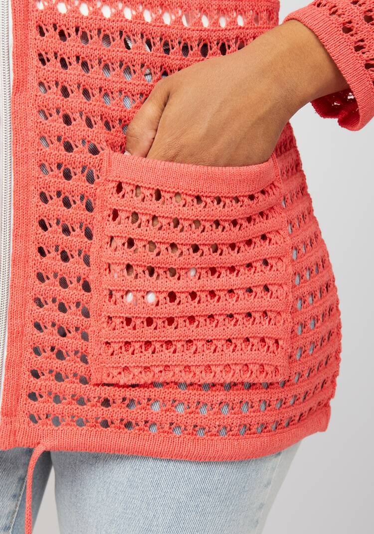 Кардиган вязаный с капюшоном на молнии шир.  750, рис. 29