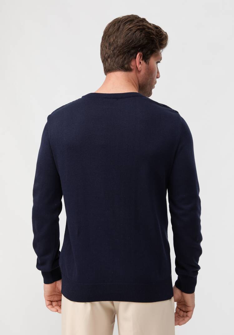 Джемпер в ромб с длинным рукавом шир.  750, рис. 3