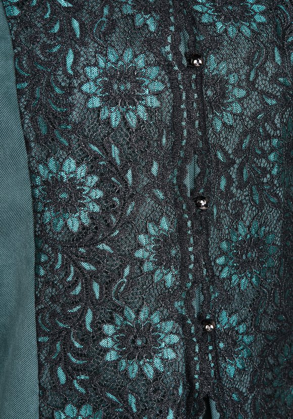 Пиджак на пуговицах с кружевной отделкой шир.  580, рис. 8