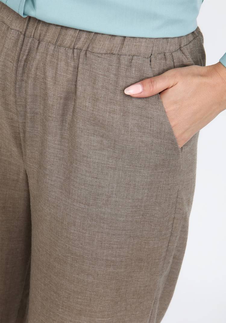 Брюки широкие из хлопка на резинке шир.  750, рис. 12