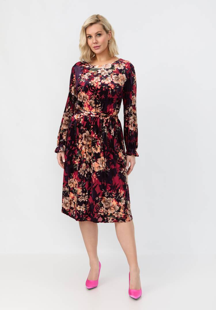 Платье А-силуэта из бархата шир.  750, рис. 11