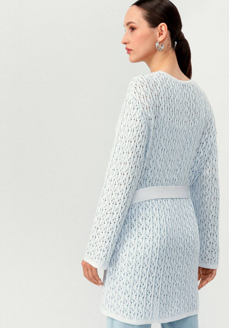 Кардиган ажурной вязки шир.  750, рис. 18