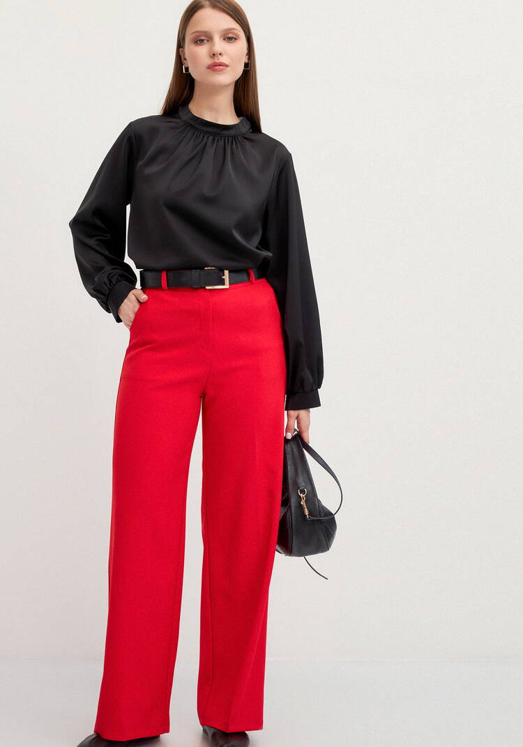 Блуза шелковая с воротником-стойкой шир.  750, рис. 26